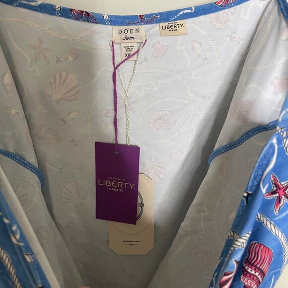 New Doen Marbella maillotone piece swimsuit blue shell liberty Solent shores XXL - Picture 8 of 8